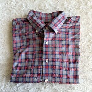 Vineyard Vines Murray Shirt Mens XL Gray Performance Check Classic Fit Nylon LS
